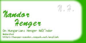 nandor henger business card